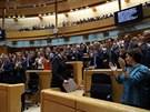panlský premiér Mariano Rajoy vystoupil v Senátu (27. íjna 2017).