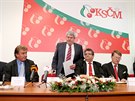 Tisková konference KSM k výsledkm voleb do Poslanecké snmovny. (21. íjna...