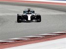 Lewis Hamilton v kvalifikaci na Velkou cenu USA v Austinu.