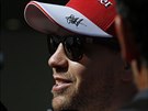 Sebastian Vettel z Ferrari ped Velkou cenou Mexika