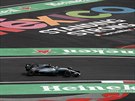 Lewis Hamilton bhem Velké ceny Mexika