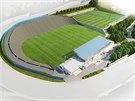 Vizualizace stadionu Bazaly po plánované pestavb