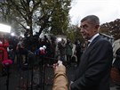 éf hnutí ANO Andrej Babi pichází komentovat výsledky povolební schzky s...