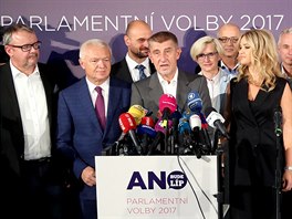 Andrej Babiš na tiskové konferenci hnutí ANO k výsledkům voleb do Poslanecké...