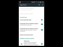 Nastaven funkce Edge Sense u HTC U11