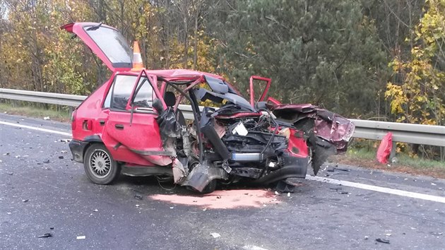 U Semic se čelně střetla Škoda Octavia a Škoda Felicia.