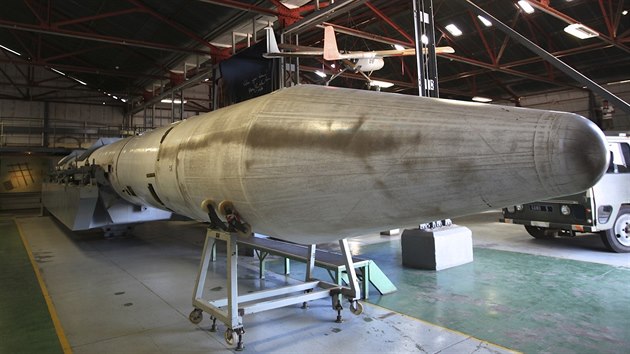 Jihoafrický nosi RSA-3 v leteckému muzeu v Pretorii. Raketa vyvinutá pro tamní...