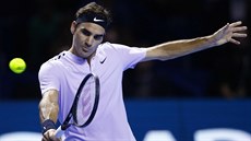 Roger Federer na turnaji v Basileji.