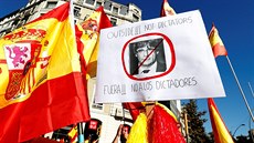 Demonstrace za jednotné panlsko v Barcelon (29. íjna 2017)