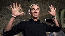 Ivan Barto� ve volebním �tábu Pirát� v Praze. (21. �íjna 2017)