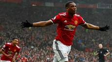 GÓL! Anthony Martial z Manchesteru United slaví jedinou branku ve �lágru s...