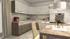 Za kuchyňskou linku lze použít řezanou dekoraci Como 33×33 cm nebo mozaiku...