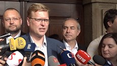 Předseda KDU-ČSL Pavel Bělobrádek po jednání s ODS.