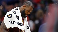 LeBron James z Clevelandu zklamaný ze zápasu s New Orleans.