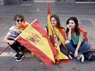 Za jednotné Španělsko se demonstrovalo například v Barceloně. (29. října 2017)