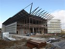 Pohled na rozestav�n� N�rodn� olympijsk� centrum v Prost�jov�.