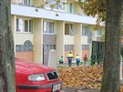 Vbuch plynu zcela zdemoloval byt v prvnm pate domu (30.10.2017).