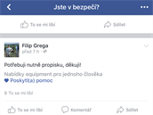 Facebook kvli boui v esku spustil funkci Jste v bezpe? Uivatel si z n...