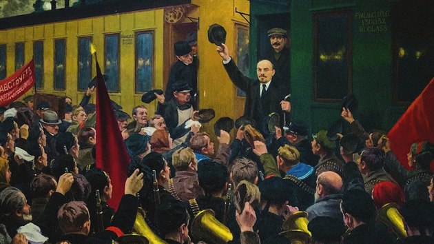 Michail Sokolov: Leninův příjezd na Finské nádraží
