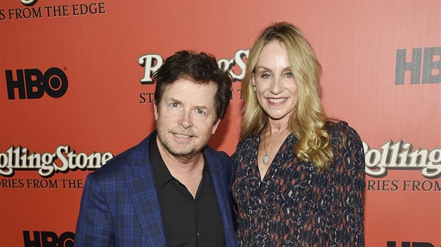 Michael J. Fox a jeho ena Tracy Pollanov (New York, 30. jna 2017)