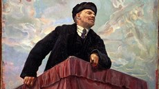 Řečnící Lenin na obraze Isaaka Brodského
