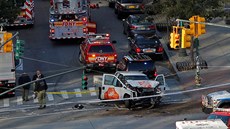 idi nákladního auta vjel na Manhattanu do lidí, poté zaal stílet (31. íjna...