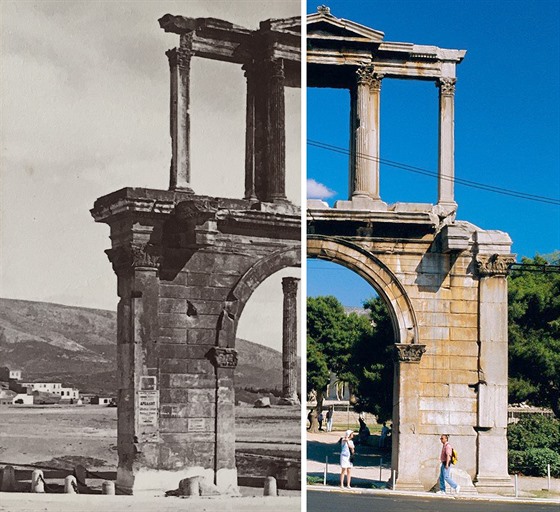 Hadriánova brána v Athénách.