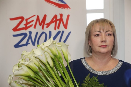 Ivana Zemanová na tiskové konferenci k Zemanov kandidatue do prezidentských...