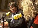 Sesazený katalánský premiér Carles Puigdemont pi rozhovoru s rozhlasovou...