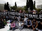 Migranti v ecku si hladovkou snaí vymoci urychlený pesun za rodinami do...