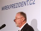 Mirek Topolánek na tiskové konferenci ke své kandidatue v prezidentských...