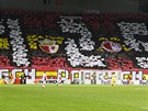 Slávistití fanouci v pohárovém duelu s Villarrealem pipomínají 125. výroí...