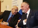 Mirek Topolánek, Petr Hannig a Pavel Fischer na prezidentské debatě na...