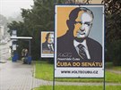 Reklamní poutae ve Zlín ped senátními volbami v roce 2014.