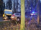 Dopravní nehoda tí osobních vozidel u obce Trnová na Tachovsku.