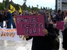Migranti v Aténách drí hladovku, chtjí si vymoci pesun do Nmecka