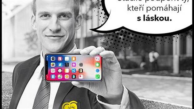 Poutn charitativnho prodeje novch iPhon X na facebookovm profilu Alzy