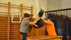 Nácvik salta vzad pro parkour