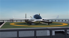 Vizualizace jednoho z model� létajícího taxi Uberu.