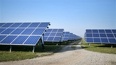 Fotovoltaická elektrárna u brněnského letiště se rozkládá na 40 hektarech a má...