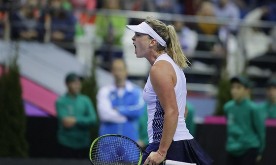 CoCo Vandewegheová ve finále Fed Cupu.