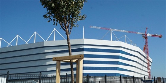 Jeden ze stadion pro fotbalové MS 2018 vyrstá v ruském Krasnodaru.