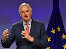 Michel Barnier na pátení tiskové konferenci po jednání o brexitu (10....