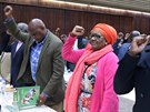 Mimoádná schze zimbabwské vládní strany ZANU-PF v Harare. (19. listopadu 2017)