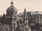 Olomouck synagoga, za n budova, v n dnes sdl Crkevn gymnzium Nmeckho...