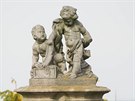 Barokn� sochy na h�bitov� ve St��lk�ch na Krom���sku.