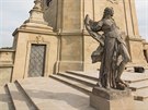 Barokn� sochy na h�bitov� ve St��lk�ch na Krom���sku.