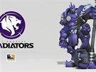 Druhý tým z Los Angeles se jmenuje Gladiators a jeho logo pipomíná to, které...