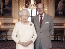 Královna Albta II. a princ Philip na portrétu poízeném v listopadu 2017 k...