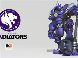 Druhý tým z Los Angeles se jmenuje Gladiators a jeho logo připomíná to, které...
